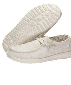 Hey Dude Wendy Canvas Sparkling Gold Women's Lightweight Shoes Slip On Casual Hey Dude Shoes