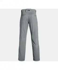 Under Armour Boys Gray W/ Black Piped UA Utility Relaxed Baseball Youth Pants