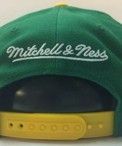 Seattle SuperSonics Mitchell & Ness NBA Snapback Hat XL Logo 2Tone Cap Sonics
