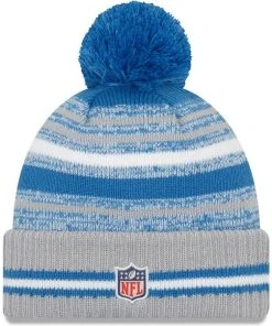NFL 2021 Detroit Lions New Era Knit Hat On Field Sideline Beanie Stocking Cap