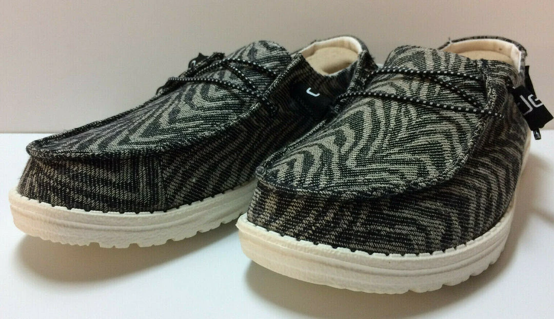 Hey Dude Wendy Jungle Hey Dude Shoes Hey Dude Wendy Woven Zebra Black Stripe Lightweight Casual Slip On Women's Shoes 2 Hey Dude Wendy Jungle Hey Dude Shoes Hey Dude Wendy Woven Zebra Black Stripe Lightweight Casual Slip On Women's Shoes
