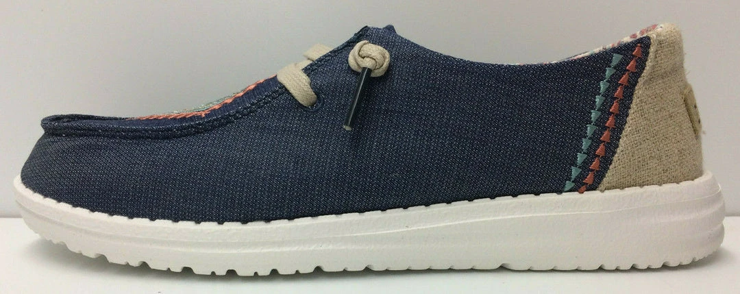 Hey Dude Shoes Hey Dude Wendy Boho Ocean Blue Women's Lightweight Casual Slip On Shoes Comfort 3 Hey Dude Shoes Hey Dude Wendy Boho Ocean Blue Women's Lightweight Casual Slip On Shoes Comfort