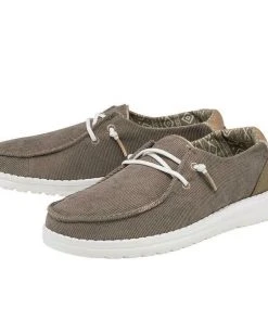 Hey Dude Shoes Hey Dude Wendy Corduroy Chestnut Women's Lightweight Shoes Slip On Casual