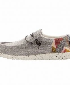 Hey Dude Shoes Hey Dude Wally Funk Etno Grey Men's Shoes Casual Comfortable Lightweight Slip On