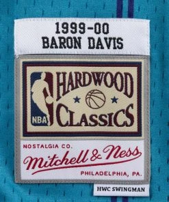 Baron Davis Charlotte Hornets Mitchell & Ness NBA Authentic Jersey 1999-2000