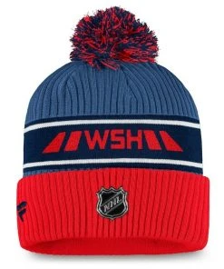 2021 Washington Capitals Fanatics NHL Locker Room Pom Cuff Knit Hat Stocking Cap