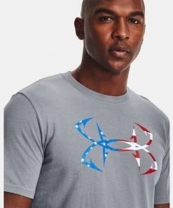 Under Armour Mens UA Freedom Hook Logo Short Sleeve Graphic T-Shirt SS Tee