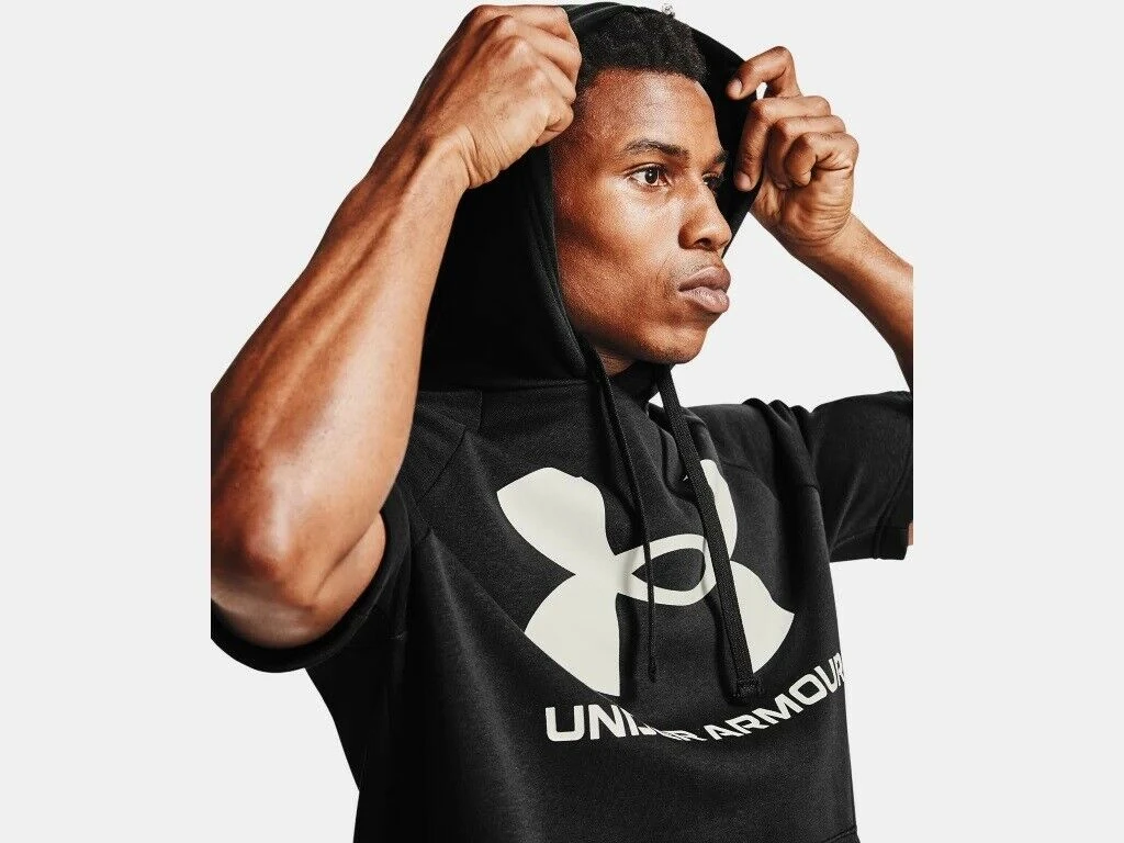 Under Armour Men's UA Rival Fleece Big Logo Short Sleeve Hoodie Sweatshirt Hood 6 Under Armour Men's UA Rival Fleece Big Logo Short Sleeve Hoodie Sweatshirt Hood