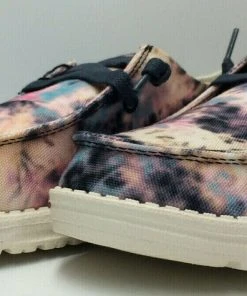 Hey Dude Wendy Tie Dye Dawn Blue Women's Lightweight Slip On Casual Shoes