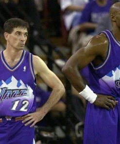 NBA Karl Malone Utah Jazz Mitchell & Ness 1996-1997 Mountains Authentic Jersey