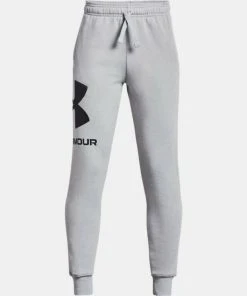 Under Armour Boy's UA Rival Fleece Logo Joggers Lightweight Tapered Pants