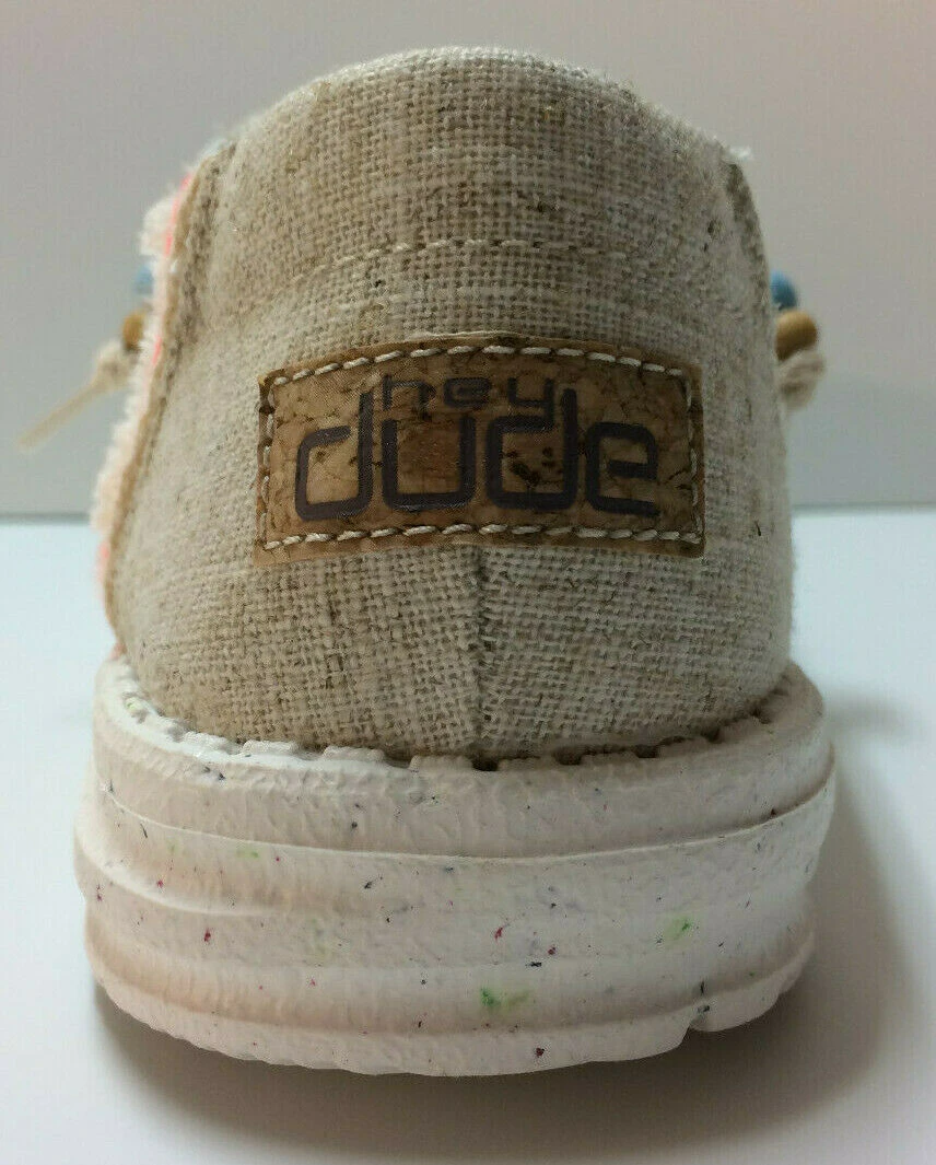 Hey Dude Wendy Natural Salt Women's Lightweight Casual Comfortable Shoes Slip On 4 Hey Dude Wendy Natural Salt Women's Lightweight Casual Comfortable Shoes Slip On