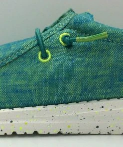 Hey Dude Wally Youth Chambray Gamer Comfortable Lightweight Slip On Casual Shoes