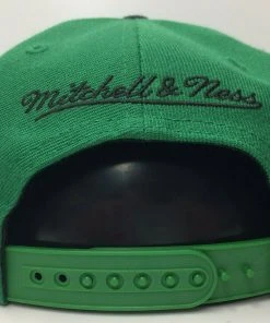 Boston Celtics Mitchell & Ness NBA Adjustable Snapback Hat 2Tone Flat Brim Cap