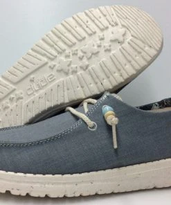 Hey Dude Wendy Natural Indigo Women's Lightweight Comfortable Shoes Slip On