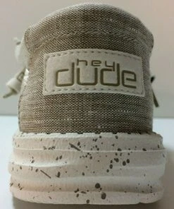 Hey Dude Wally Chambray Stone Beige Men's Shoes Comfortable Lightweight Slip On 9 Hey Dude Wally Chambray Stone Beige Men's Shoes Comfortable Lightweight Slip On