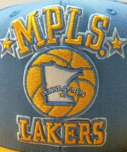 Minneapolis Lakers Mitchell & Ness NBA Snapback Hat Cap Los Angeles LA 2Tone