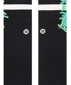 Stance X Rick And Morty Logo Cartoon Network Crew Socks Large Men's 9-13