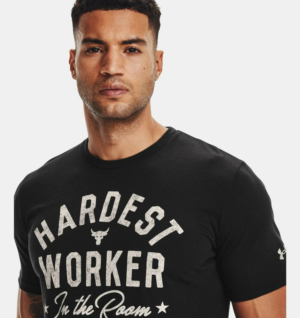 Under Armour Mens UA Project Rock Hardest Worker T-Shirt Dwayne "Rock" Johnson 5 Under Armour Mens UA Project Rock Hardest Worker T-Shirt Dwayne "Rock" Johnson
