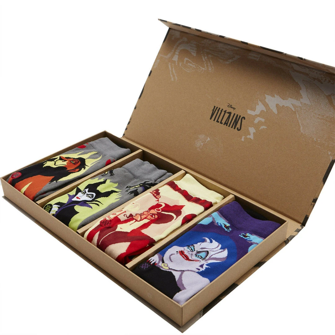 Stance X Disney Villains Box Set Scar Maleficent Jafar Ursula Crew Socks L Men's 3 Stance X Disney Villains Box Set Scar Maleficent Jafar Ursula Crew Socks L Men's