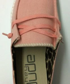 Hey Dude Wendy Chambray Guava Lightweight Slip On Casual Comfort Women's Shoes