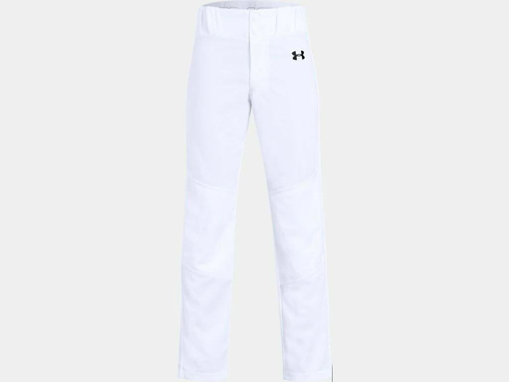 Under Armour Boy's White UA Utility Open Bottom Relaxed Fit Youth Baseball Pants 1 Under Armour Boy's White UA Utility Open Bottom Relaxed Fit Youth Baseball Pants