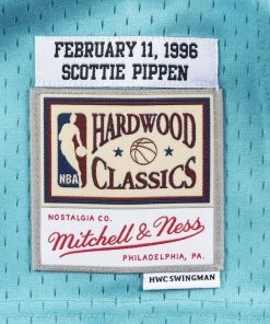 1996 NBA All-Star Game Scottie Pippen #30 Mitchell & Ness Teal Authentic Jersey 8 1996 NBA All-Star Game Scottie Pippen #30 Mitchell & Ness Teal Authentic Jersey