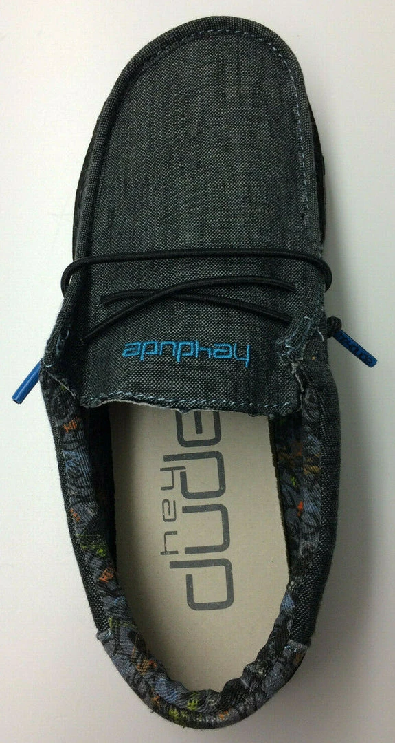 Hey Dude Wally Youth Chambray Wave Ride Lightweight Slip On Casual Comfort Shoes Hey Dude Shoes 6 Hey Dude Wally Youth Chambray Wave Ride Lightweight Slip On Casual Comfort Shoes Hey Dude Shoes