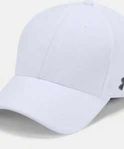 Under Armour Men's UA Blitzing Blank Stretch Fit Cap Curved Flex Hat 1325823