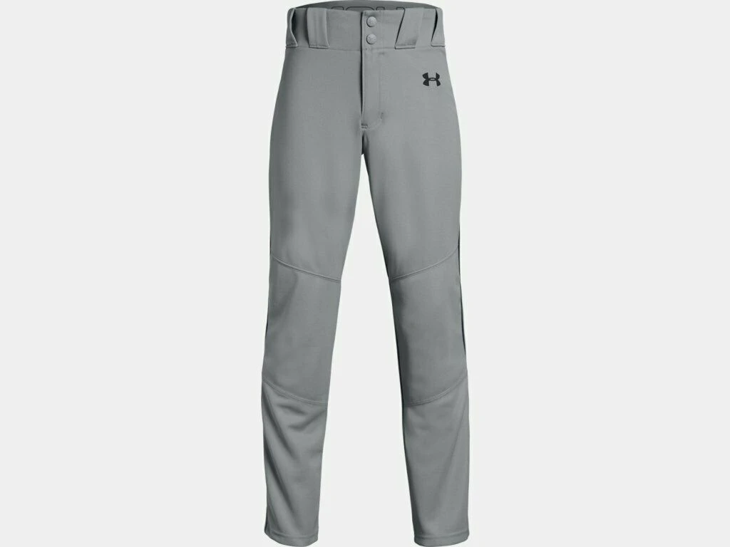 Under Armour Boys Gray W/ Black Piped UA Utility Relaxed Baseball Youth Pants 1 Under Armour Boys Gray W/ Black Piped UA Utility Relaxed Baseball Youth Pants