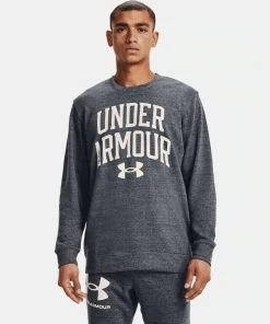 Under Armour Men's UA Rival Terry Crew Big Logo Sweatshirt Pullover