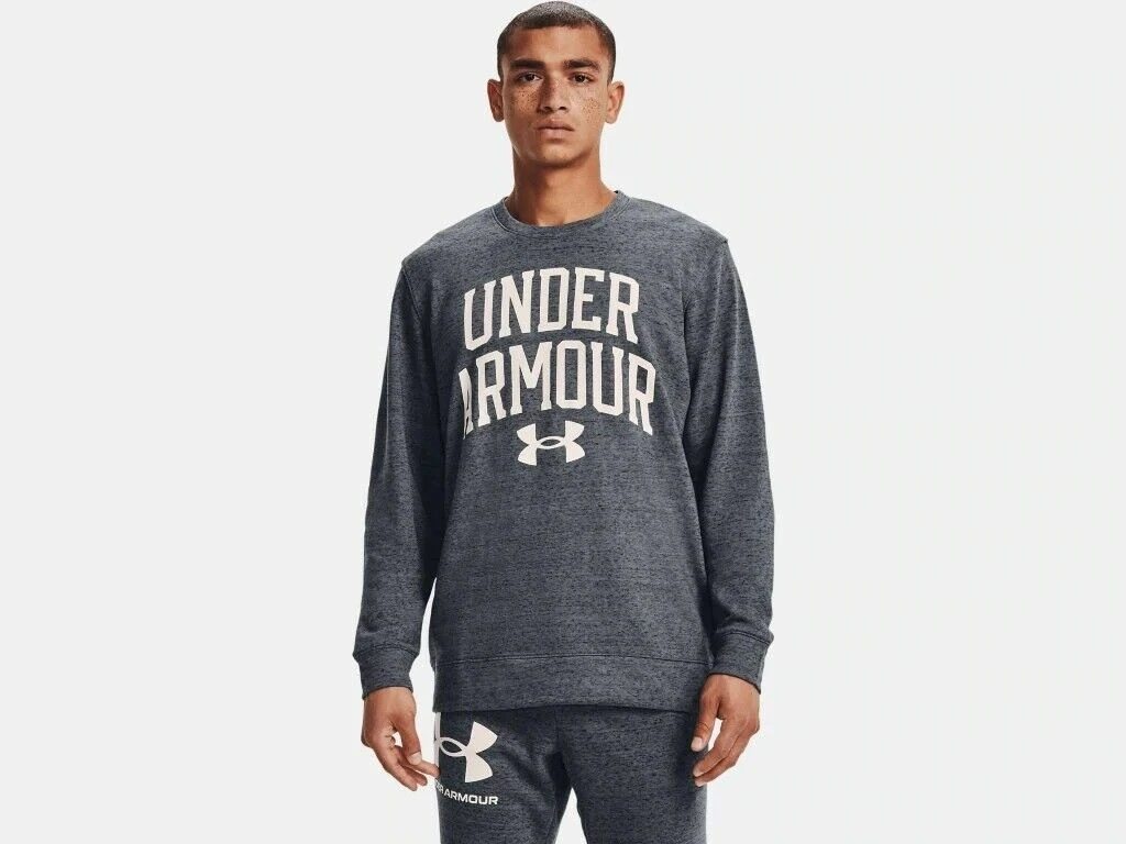 Under Armour Men's UA Rival Terry Crew Big Logo Sweatshirt Pullover 2 Under Armour Men's UA Rival Terry Crew Big Logo Sweatshirt Pullover