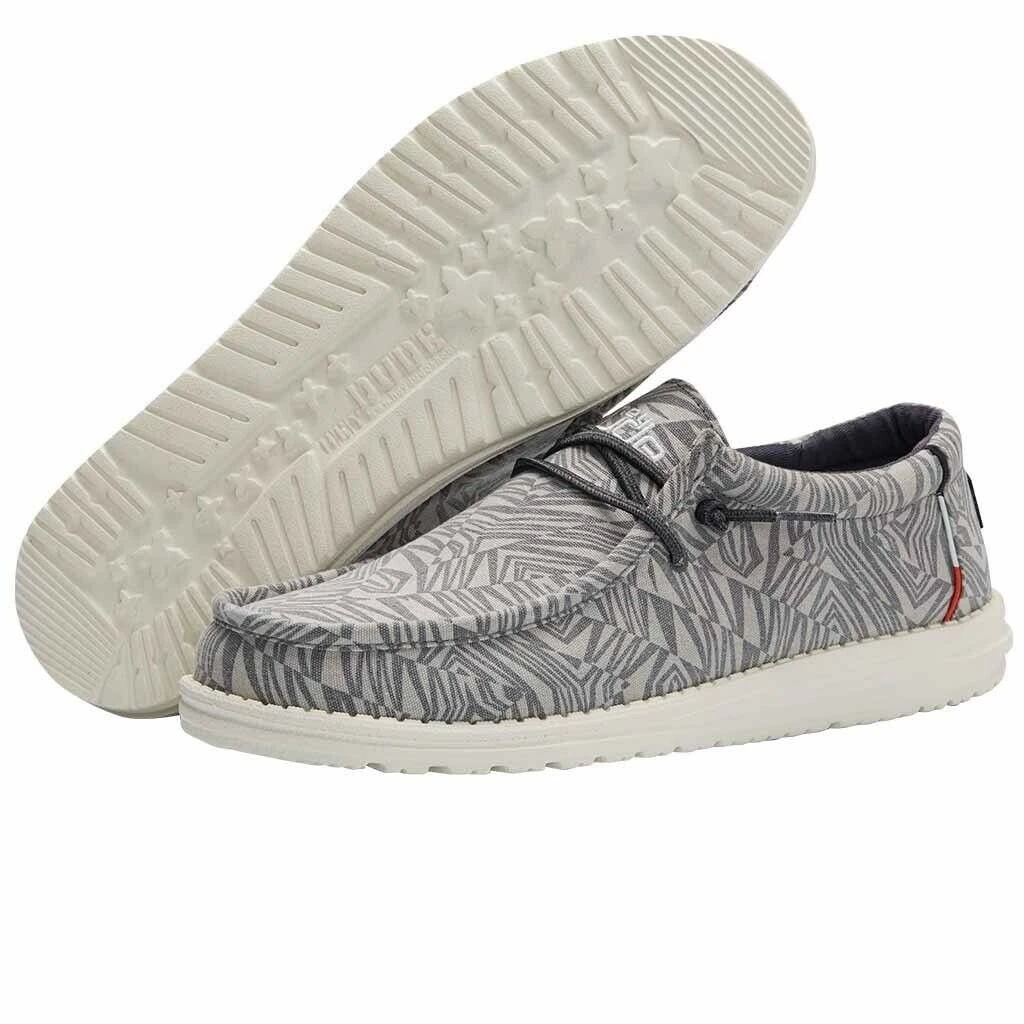 Hey Dude Wally Print Geo Grey Men's Shoes Comfortable Lightweight Casual Shoe Hey Dude Shoes 1 Hey Dude Wally Print Geo Grey Men's Shoes Comfortable Lightweight Casual Shoe Hey Dude Shoes