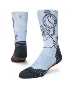 Stance X Alice In Wonderland I'm Late Run Socks Large Mens 9-13 FEEL360 Socks