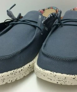 Hey Dude Wendy Classic Hey Dude Shoes Hey Dude Wendy Sky Blue Lightweight Slip On Casual Comfortable Women's Shoes