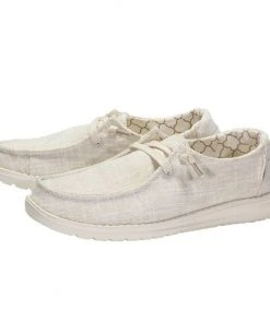 Hey Dude Wendy Canvas Sparkling Gold Women's Lightweight Shoes Slip On Casual Hey Dude Shoes