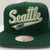 Seattle SuperSonics Mitchell & Ness NBA Snapback Hat XL Logo HWC Cap Sonics