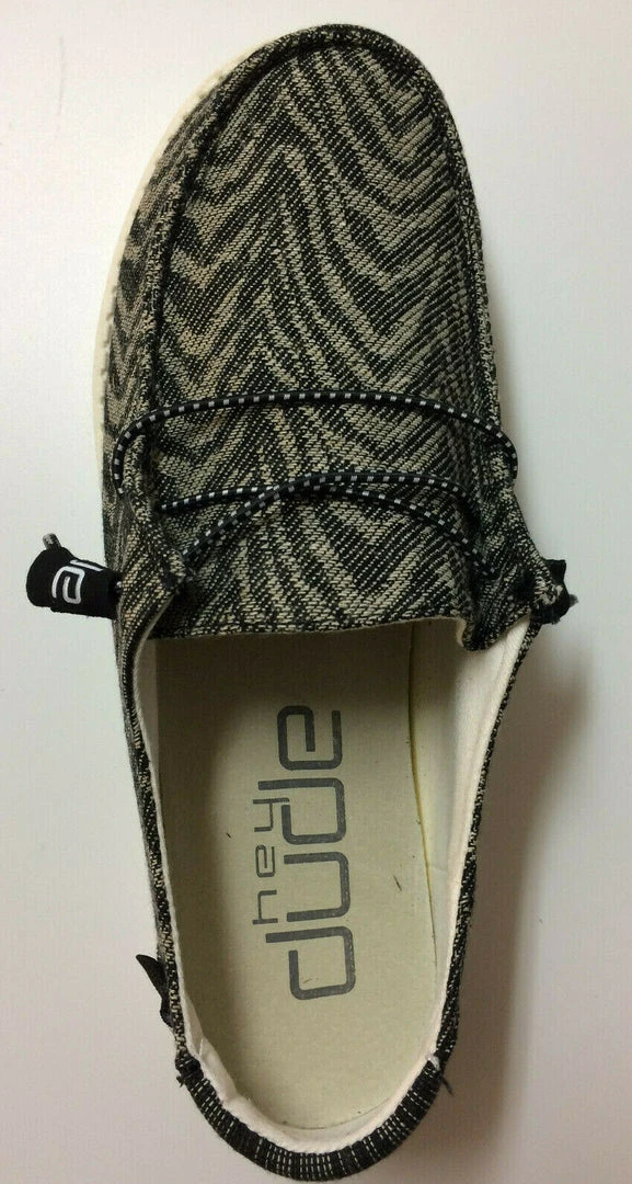 Hey Dude Wendy Jungle Hey Dude Shoes Hey Dude Wendy Woven Zebra Black Stripe Lightweight Casual Slip On Women's Shoes 6 Hey Dude Wendy Jungle Hey Dude Shoes Hey Dude Wendy Woven Zebra Black Stripe Lightweight Casual Slip On Women's Shoes