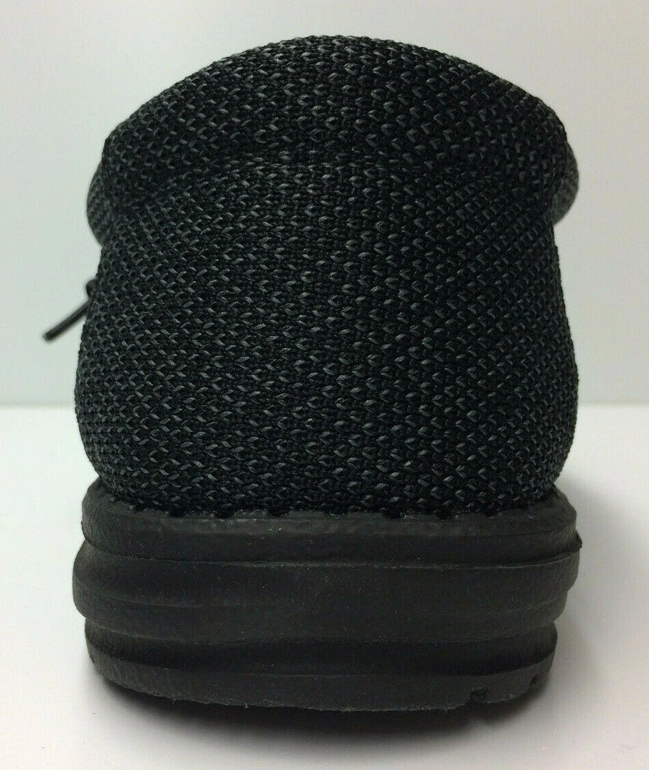 Hey Dude Wally Sox Micro Total Black Lightweight Slip On Casual Men's Shoes 4 Hey Dude Wally Sox Micro Total Black Lightweight Slip On Casual Men's Shoes