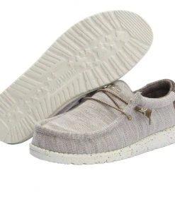 Hey Dude Shoes Hey Dude Wally Stretch Limestone Men's Shoes Lightweight Comfortable Slip On