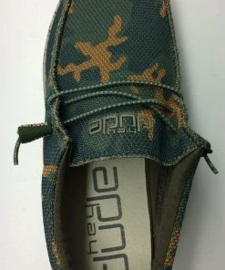 Hey Dude Wally Sox Jungle Camo Men's Lightweight Slip On Casual Comfort Shoes