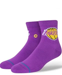 2023 Los Angeles Lakers LA Stance NBA ST QTR 1/4 Basketball Socks Large Men 9-13