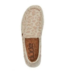 Hey Dude Wendy Hey Dude Women's Wendy Misty Woven Cheetah Tan Shoes Slip On Comfortable Casual Hey Dude Shoes