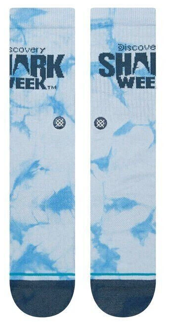 Stance X Discovery Channel Shark Week Logo Socks Large Men's 9-13 2 Stance X Discovery Channel Shark Week Logo Socks Large Men's 9-13