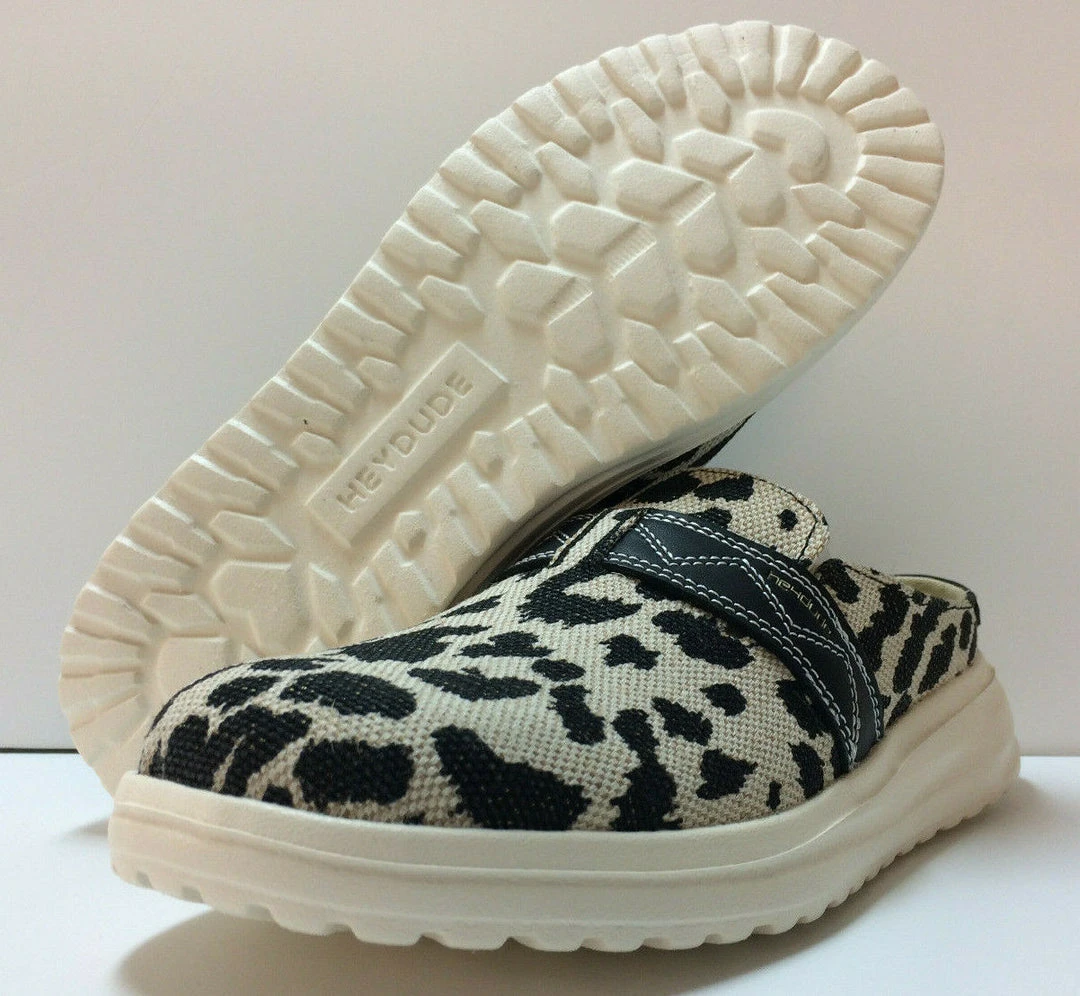 Hey Dude Wendy Nora Black Cheetah Lightweight Casual Comfy Slip On Women's Shoes 1 Hey Dude Wendy Nora Black Cheetah Lightweight Casual Comfy Slip On Women's Shoes