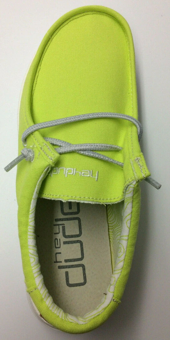 Hey Dude Wally Youth Fresh Lime Comfortable Lightweight Slip On Casual Shoes Hey Dude Shoes 6 Hey Dude Wally Youth Fresh Lime Comfortable Lightweight Slip On Casual Shoes Hey Dude Shoes