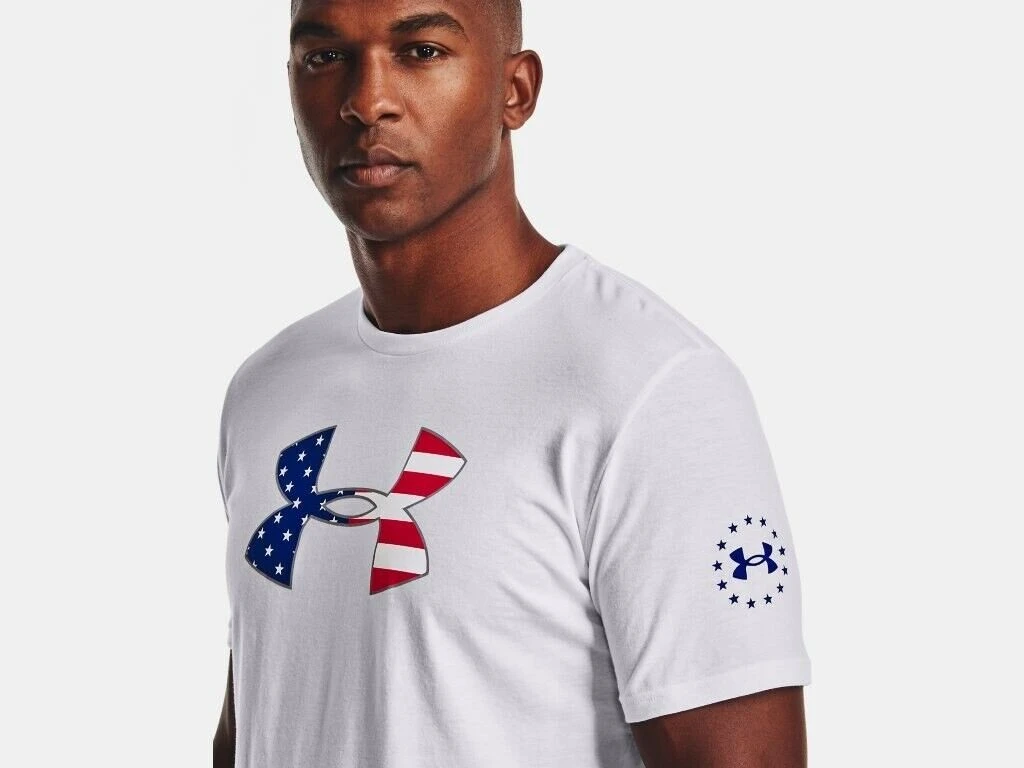 Under Armour Mens UA Freedom Big Flag Logo Short Sleeve Graphic T-Shirt SS Tee 9 Under Armour Mens UA Freedom Big Flag Logo Short Sleeve Graphic T-Shirt SS Tee