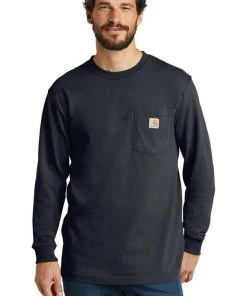 Carhartt Workwear Pocket Long Sleeve T-Shirt K126 Heavyweight Jersey Knit Tee