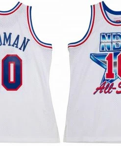 1992 NBA All-Star Game Dennis Rodman #10 Mitchell & Ness White Authentic Jersey