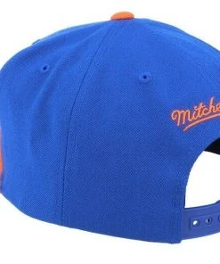 New York Knicks Mitchell & Ness NBA Snapback Hat 2Tone Flat Brim Adjustable Cap